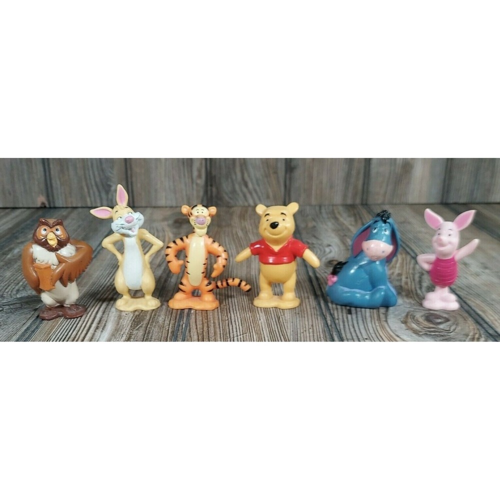 Lot of 6 Disney Pooh & Friends Figurines Pooh Tigger Piglet Rabbit Eeyore Owl